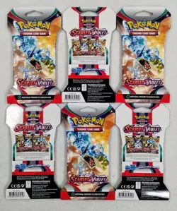 6 - Pokemon TCG Scarlet & Violet Sleeved Booster Pack - 10 Cards Each (60 Cards) - Image 2