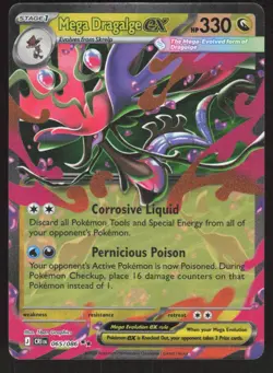Mega Dragalge ex 065/086 Double Rare ME04: Chaos Rising Pokemon Near Mint - Image 1