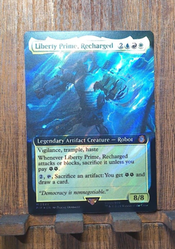 MTG Liberty Prime, Recharged FALLOUT 0944 SURGE FOIL MYTHIC, NM Pack Fresh! - Image 3