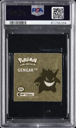 1999 POKEMON STICKERS SER 1 RARE GOLD STICKERS #R02 GENGAR PSA 9 - Image 2