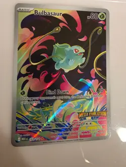 Pokemon TCG Bulbasaur 133/132 Secret Rare Mega Evolution Set NM - Image 1