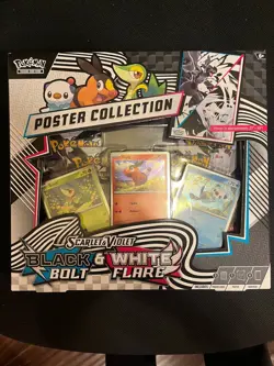 Pokemon TCG Black Bolt & White Flare Unova Poster Collection – NEW SEALED - Image 1