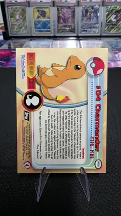 Charmander #04 Pokemon Topps Animation Edition Black Label - Image 2