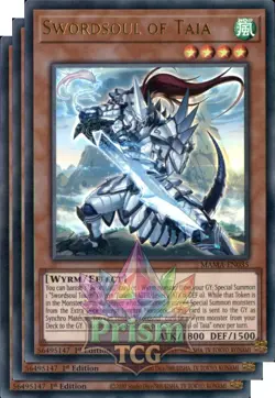X3 Playset 1st ed Swordsoul of Taia ultra rare MAMA-EN035 Yugioh - Image 1