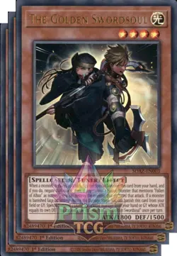 X3 Playset 1st ed The Golden Swordsoul ultra rare SDAZ-EN003 Yugioh - Image 1