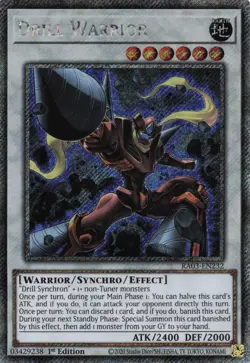 Yugioh Drill Warrior RA03-EN232 - Platinum Secret Rare - Image 1