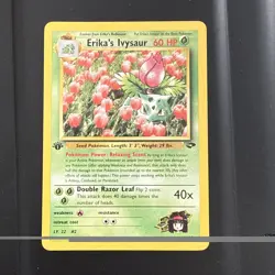 Erika’s Ivysaur 1st Edition Gym Challenge 41/132 NM WOTC Pokemon Card - Image 2