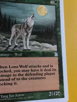 Lone Wolf - Portal Three Kingdoms. P3K Magic the Gathering Card. - Image 4