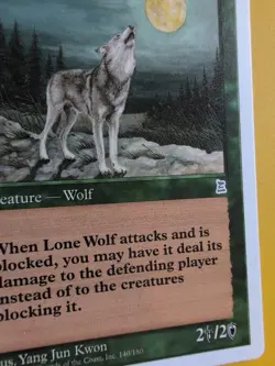 Lone Wolf - Portal Three Kingdoms. P3K Magic the Gathering Card. - Image 5