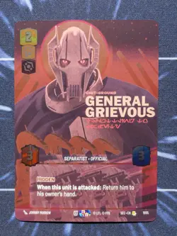 Star Wars Unlimited: General Grievous - Scuttling to Safety Prestige Foil SEC - Image 1