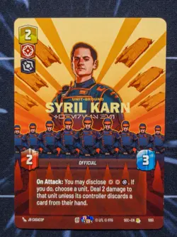 Star Wars Unlimited:Syril Karn - Where Is HeU Prestige SEC 1051 - Image 1