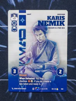 Star Wars Unlimited: Karis Nemik - Freedom is a Pure Idea Prestige SEC 1062 - Image 1