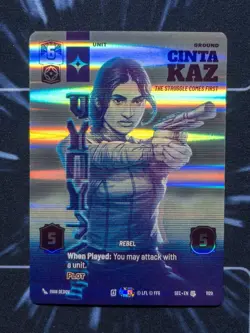 Star Wars Unlimited: Cinta Kaz - The Struggle Comes First Prestige Foil SEC 1113 - Image 1