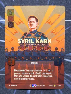 Star Wars Unlimited: Syril Karn - Where Is HeU Prestige Foil SEC 1094 - Image 1
