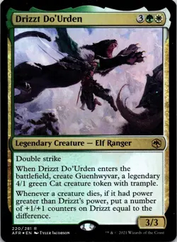 Drizzt Do'Urden 220 Adventures in the Forgotten Realms mtg Foil NM - Image 1