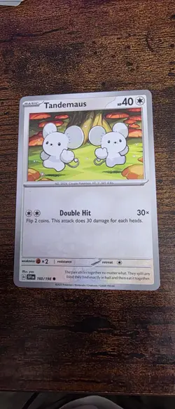 Tandemaus 160/198 Common Scarlet & Violet Pokemon Lightly Played - Image 1