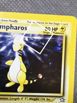 Ampharos 1/111 Swirl Holo Rare - Neo Genesis - WoTC Vintage Pokemon 2000 - Image 4