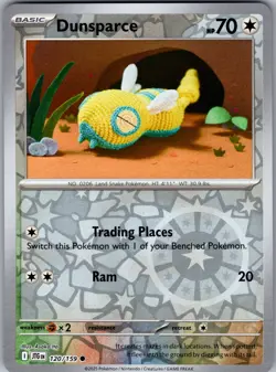 Dunsparce 120/159 Common Journey Together Pokemon Reverse Holo Near Mint - Image 1