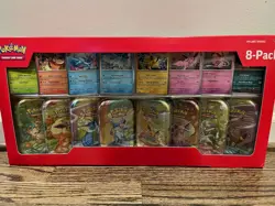 Pokemon TCG - Prismatic Evolutions 8 Mini-Tins w Promo Cards - Costco Exclusive - Image 1
