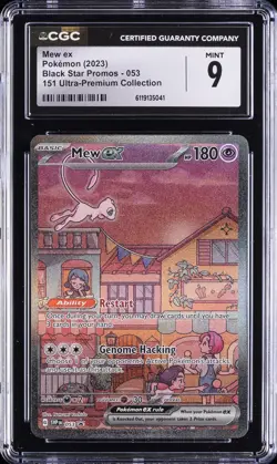 2023 POKEMON BLACK STAR PROMOS - 151 ULTRA-PREMIUM COLLECTION #053 MEW EX CGC 9 - Image 1