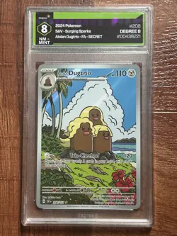 DEGREE 8 Pokemon TCG Alolan Dugtrio #208/191 --Surging Sparks SV08 - Image 1