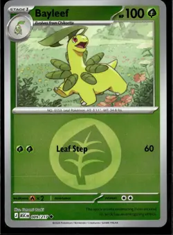 Bayleef (Energy Symbol Pattern) 009/217 Ascended Heroes Pokemon Reverse Holo NM - Image 1