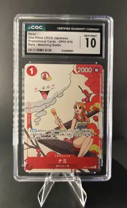 Nami OP01-016 Promo Matching Battle Japanese One Piece CGC 10 Gem - Low Pop! - Image 1