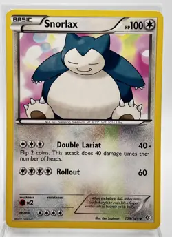Snorlax 109/149 Pokemon Card 2012 Boundaries Crossed LP - Image 1