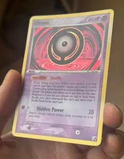 UNOWN O O/28 EX Unseen Forces HOLO rare Pokemon TCG card CLEAN NM+ - Image 3