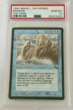 1994 Magic The Gathering Erosion The Dark PSA 10 - Image 1