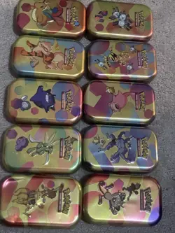 Pokemon 151 Mini Tin Display Set of 10 Empty, No Packs, No Cards - Image 1