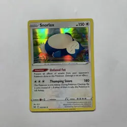 Snorlax #143/196 Lost Origin Pokemon Holo Rare Card - Image 1