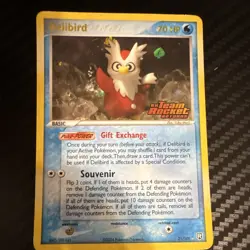 Pokemon TCG Delibird Team Rocket Returns Reverse Holo Rare 21/109 2004 - Image 1