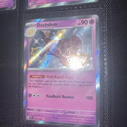 Pokemon TCG Dachsbun 161/091 Shiny Rare Paldean Fates NM/M - Image 1
