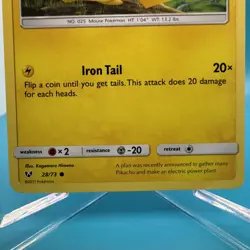 Pikachu Common Shining Legends 28/73 LP Pokemon TCG - Image 2