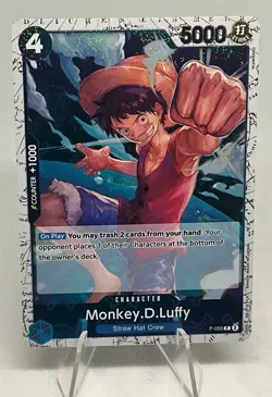 One Piece Monkey.D.Luffy P-055 Jolly Roger Foil - Premium Booster (PRB-01) TCG - Image 1