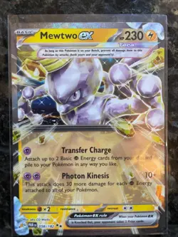 Mewtwo Ex 058/182 Holo Illustration Double Rare Pokemon Card TCG Paradox Rift NM - Image 1