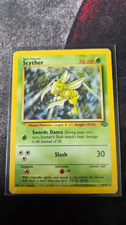 Scyther 26/64 | Base Set Jungle | Non Holo Pokemon Card MP - Image 1