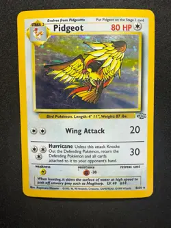Pidgeot 8/64 Holo Jungle Pokemon Card 1999 WOTC LP - Image 1