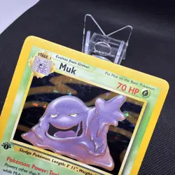 Pokemon TCG Muk 13/62 Holo Rare Fossil 1st Edition - M/NM - Image 2