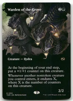 Warden of the Grove (Borderless) #351 (NM) Tarkir Dragonstorm TDM Magic MTG - Image 1