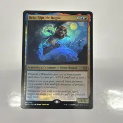 Bria, Riptide Rogue 0379 MTG Bloomburrow Foil Full Art Mythic Blue/Red - Image 1