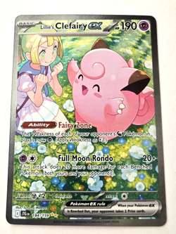 Pokemon Lillie’s Clefairy EX 184/159 SIR Holo Journey Together JTG FULL ART 2025 - Image 3