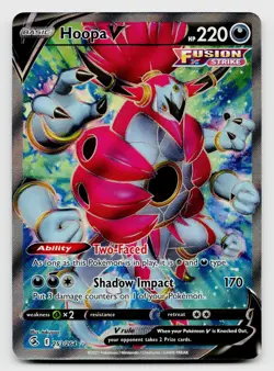 Pokemon TCG Hoopa V Fusion Strike Ultra Rare Holo Card 253/264 - Image 1