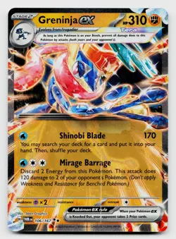 Pokemon TCG Greninja ex 106/167 Double Rare Holo Card - Image 1
