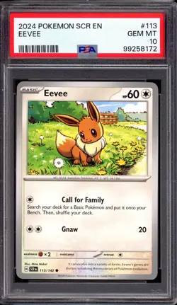 2024 Pokemon Scarlet & Violet Stellar Crown Eevee #113 PSA 10 GEM MINT - Image 1