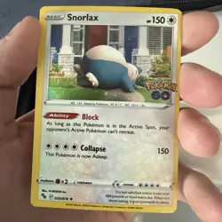 Snorlax 055/078 Pokemon GO Cosmos Holo Rare Pokemon TCG NM **STAMPED** - Image 2