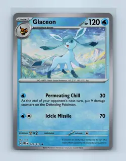 Pokemon tcg SV: Prismatic Evolutions Glaceon (Poke Ball Pattern) Near Mint - Image 1
