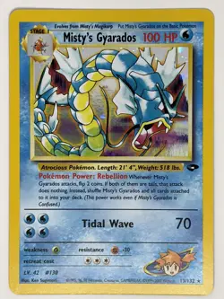 Pokemon TCG Misty's Gyarados Holo Rare Gym Challenge 13/132 Unlimited Edition NM - Image 1