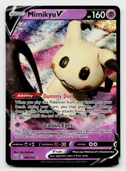 Pokemon TCG Pokemon Mimikyu V Ultra Rare Holo Card 062/163 - Image 1